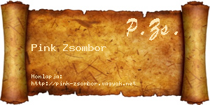 Pink Zsombor névjegykártya