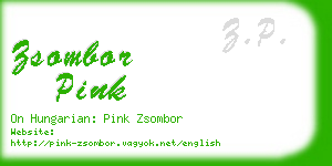 zsombor pink business card